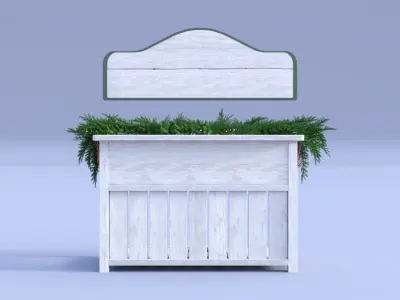 Christmas Board And Console Table  Low-poly 3D model