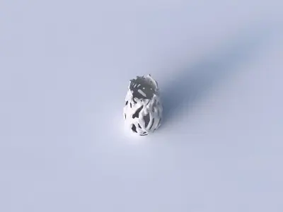 Vase with faceted cuts and bulges  3D print model