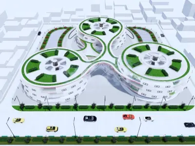 Modern Apartment CompleX 3D model