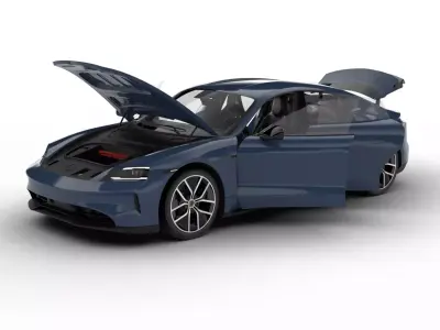 Porsche Taycan 4 Black Edition 2026 HQ 3d model 3D model