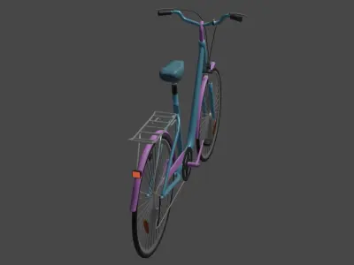 Classic bicycle Low-poly 3D model