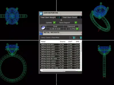 Oval Solitaire Ring Printable model 3dmodel  3D print model