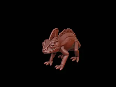 Chameleon Animal Sculpture 3D print model buy