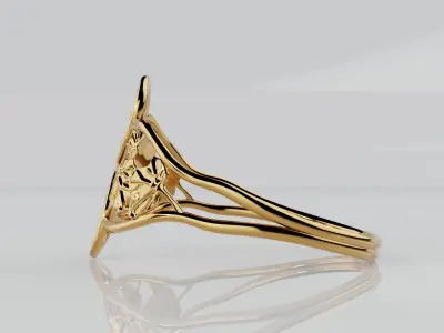 Golden Vine Ring 3D print model