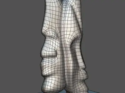 Wazobia Head Two-face Mask Low-poly 3D model