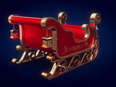 Christmas Sleigh 3D model