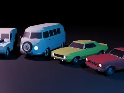 Vintage Cars  3D Model Collection 3D Model Pack by andy08115