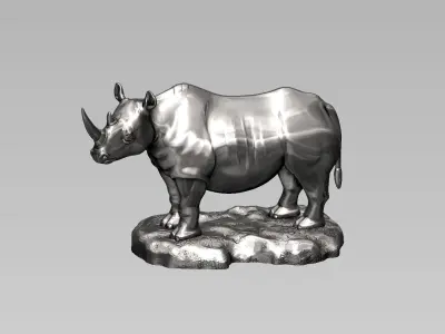 rhinoceros bust rhinoceros sculpture  3D print model