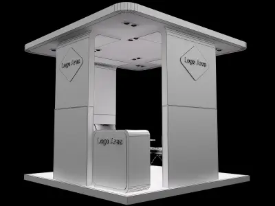 Booth Exhibition Stand a113 3D model