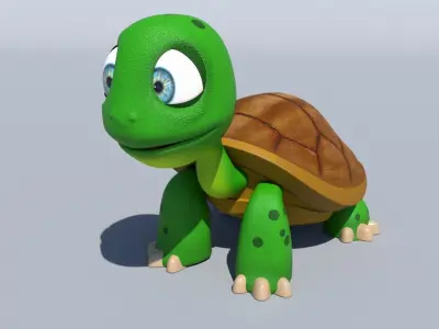 3d cartoon turtle 3D model