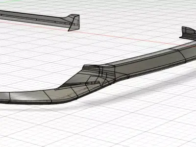 Mazda 3 Hatchback - Front Lip and Side Skirt 3D print model