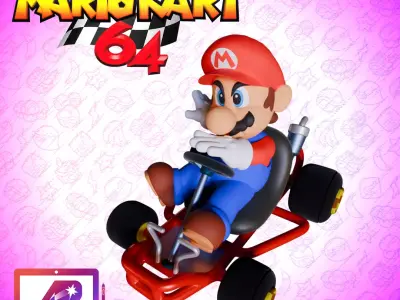 Mario Kart 64 90 style 3D print model