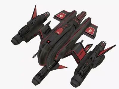 Spaceship WR Low-poly 3D model