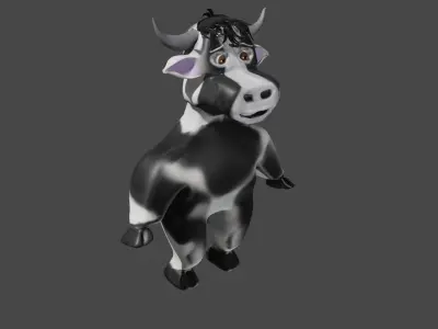 Stylized Cartoon Bull 3D Model - Low Poly Low-poly 3D model