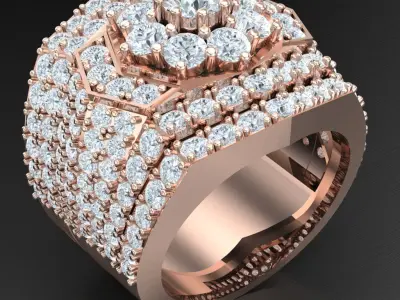 Luxury Men Rings Designs 4MR083 3D print model