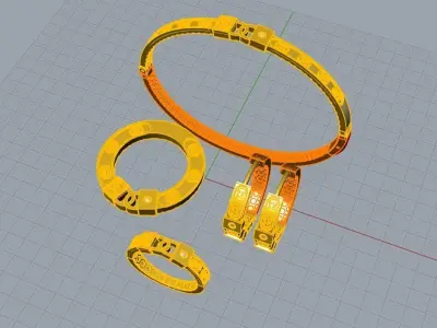 Branded enamel set 3D print model