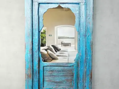 Jharokha Turquoise Blue Mirror 3D model