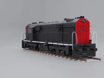 3d Indian Locomotive Train Engine Model 3D model