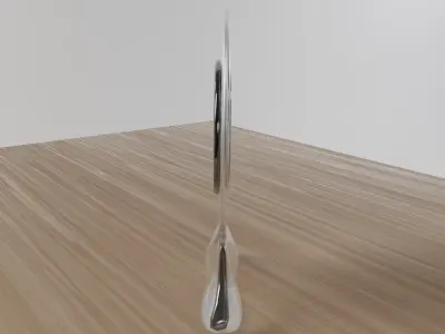 Elegant Glass Desk Clock Blender 3D Model Low-poly 3D model