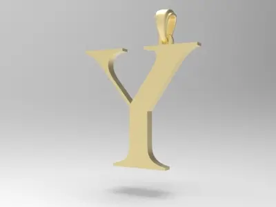 Alphabet Latin Y 3D print model