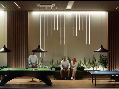 Luxury Gym and Indoor Games 3D Model Low-poly 3D model