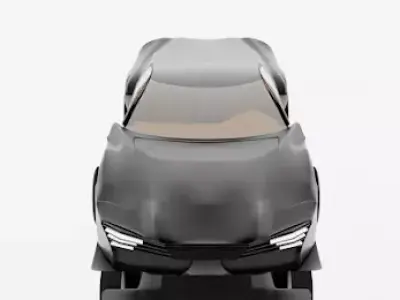 Self design muscle car in blender 3D model