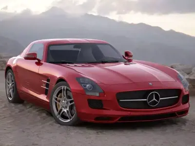 Red Mercedes 3D model