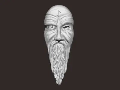 Odin Mask Wall Decor  3D print model