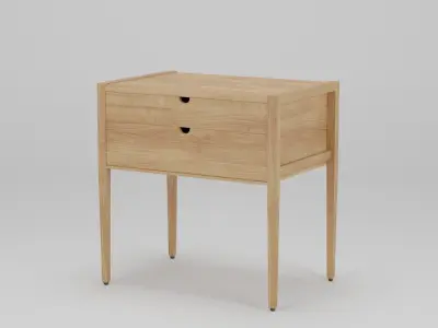 Garfield Nightstand 66x45x68 Low-poly 3D model