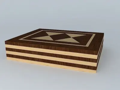 marquetry box marcheterie box box ornament decorative object Free 3D model