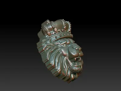 Lion King  Crown Low-poly 3D model