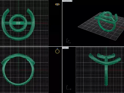 Minimal Abstract Ring 70 3D print model