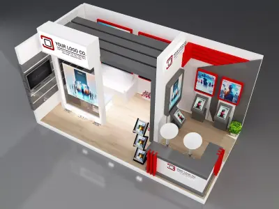Booth Exhibition Stand a172 3D model