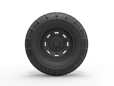 Front wheel from Dirt dragster 3D print model