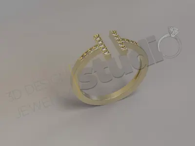 Luxury fashion ring 3d model 3D print model