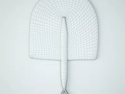 African Handwoven Fan 26 3D model