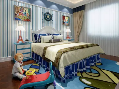 European style children room 3D Model 3D model