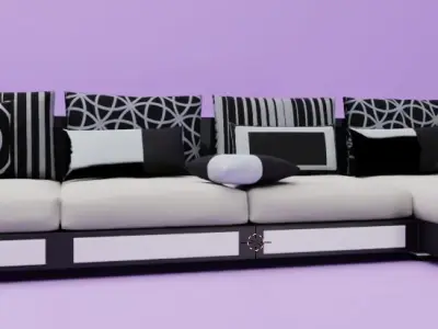 Modern Luxury Sofa 3D Model  3D model