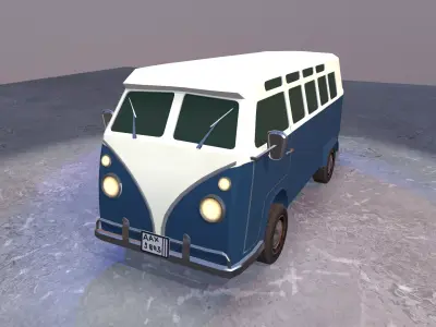 Woki Bus Low-poly 3D model