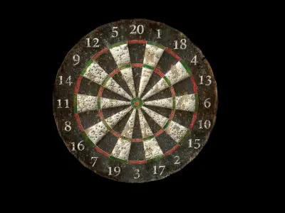 Dartboard - PBR - Textured Includes 2 Objects  Low-poly 3D model