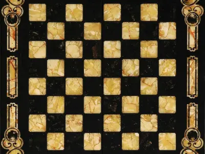 Chess marble board 3D model