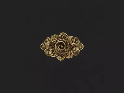 AR-TRK-Z009 gold flower 3D print model