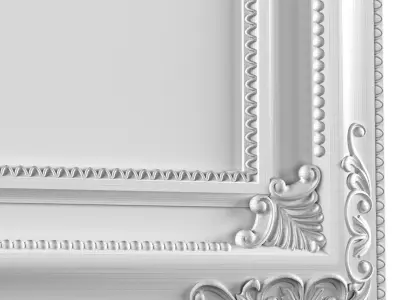 Classic picture gold passepartout Frame 3D model