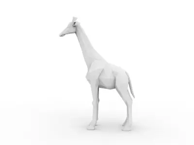 Giraffe Low-Poly 3D Printable 3D print model