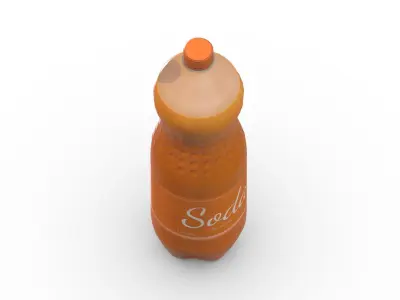 Supermarket Soda Drink Bottle 02 Low Poly PBR Realistic Low-poly 3D model