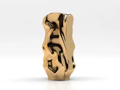 vaso decorative gold  object 3D model