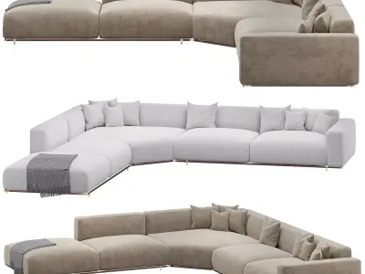 BOHEME sofa by rugiano 3D model