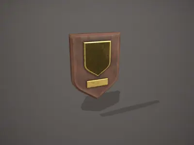 Police Wall Plaque Low-poly 3D model