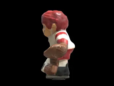 1988 JFS Hockey Mascot Sport Keyring Toy Low-poly 3D model