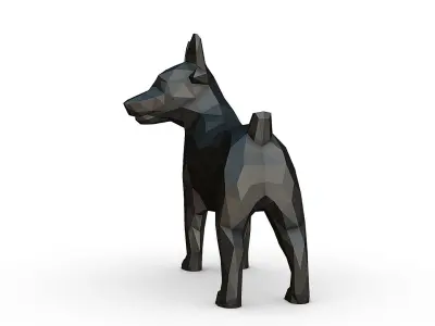 jack russell terrier figure 3D print model